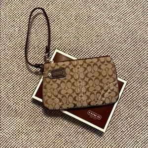 Coach corner zip wristlet